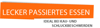 passiertes Essen bei Kaubeschwerden und Schluckbeschwerden